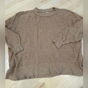 Aerie Tan Knit Sweater